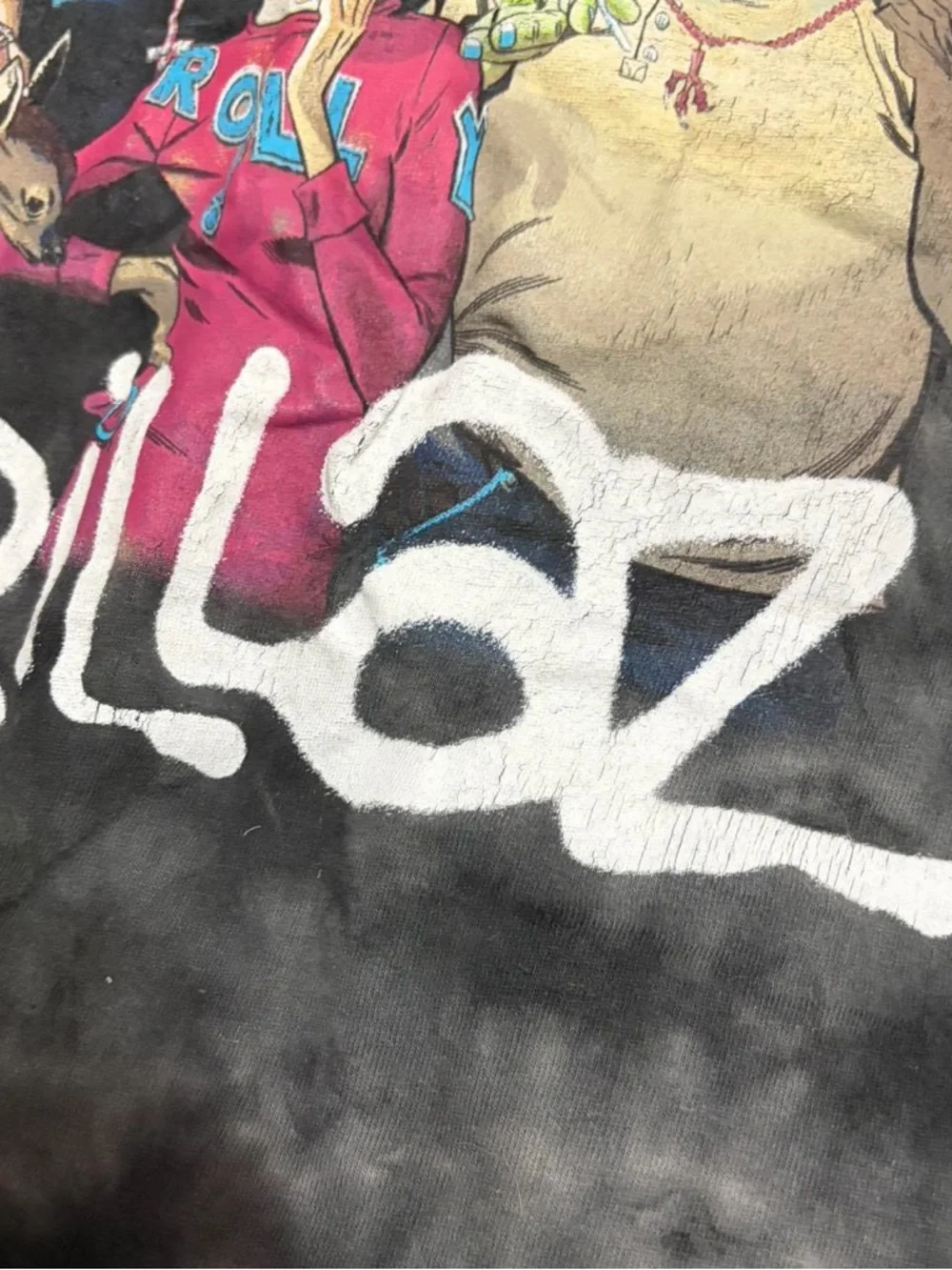 Hot Topic Gorillaz Black Tie-Dye Graphic Tee - Picture 3 of 8